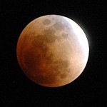 The Moon entering Earth's shadow during the total lunar eclipse of 2008 February 21