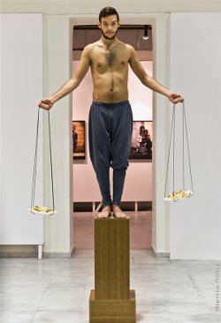 "Equilibrium" by performance artist Andreas Pashias