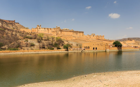 Amer Fort near Jaipur in Rajasthan, India