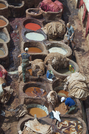 Tanneries in Fez, Morocco