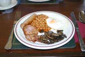 A rather mean little breakfast from the Fortescue Arms in Woolacombe, North Devon