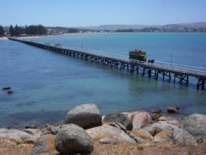 Victor Harbor horse-drawn tram on the South Australian coast