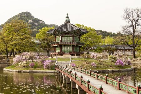 Pavilion of Far-reaching Fragrance in the Gyeongbokgung Palace Complex in Seoul